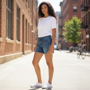 Bcbg Side Slit Open Mini Cut Off Shorts